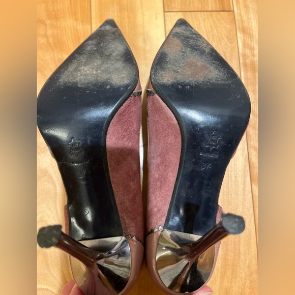 Size 38 US 7/7.5 E’Clat leather stilettos in gorgeous mauve colour, metal heel - Picture 4 of 8